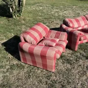 3-seater sofa and 2 armchairs Cassina Maralunga by Vico Magistretti