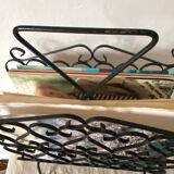 Wrought iron magazine rack from the 50s