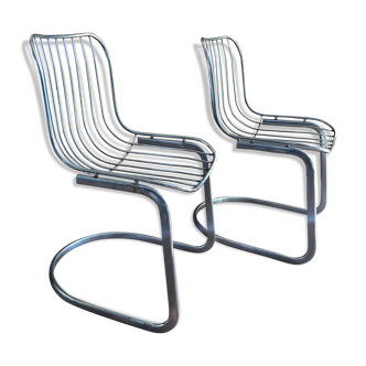 Chaises en métal par Gastone Rinaldi