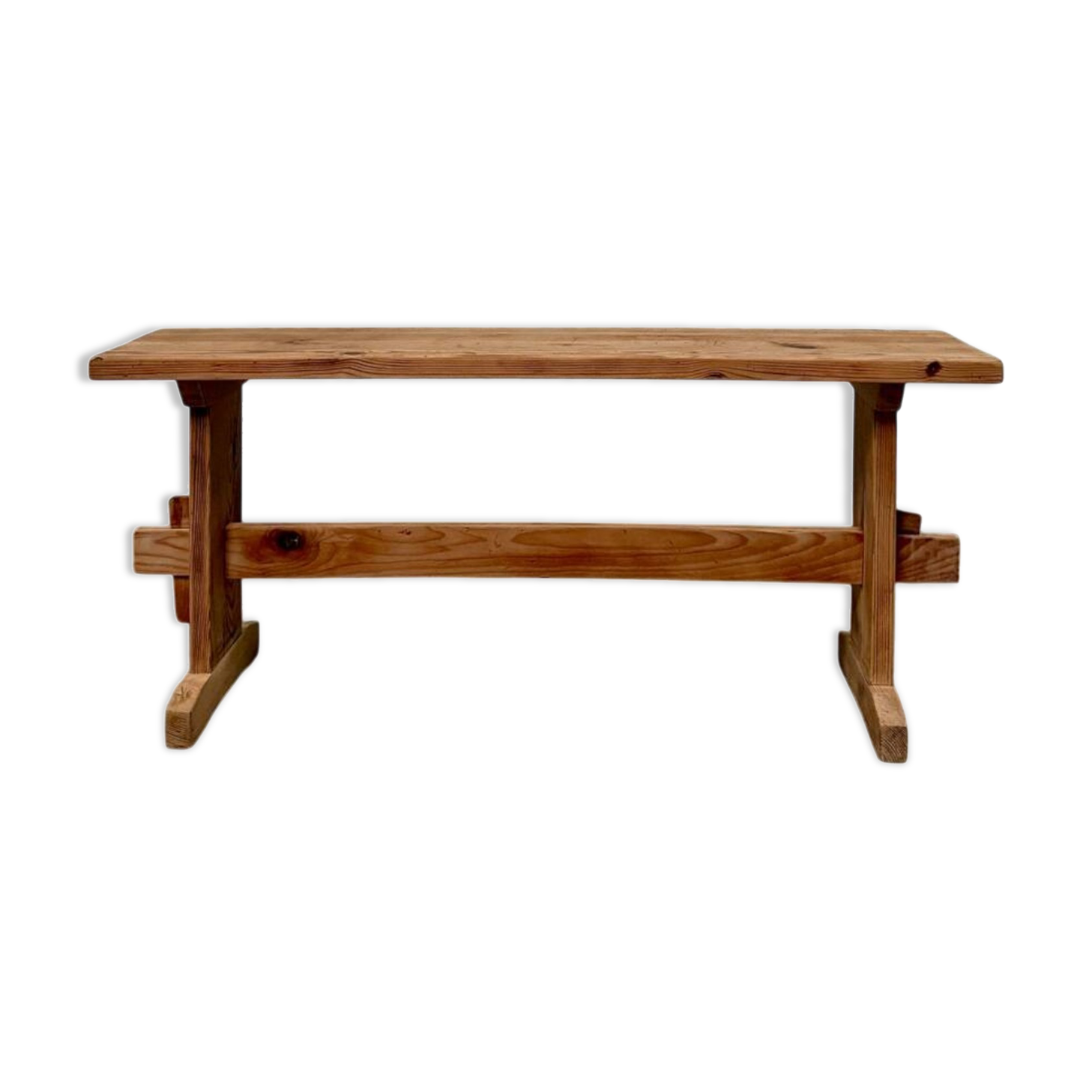 Vintage pitch pine bench (refurbished)