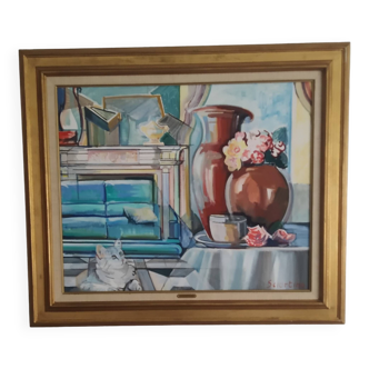 Oil on canvas Signed Stéphane Sciortino