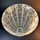 Large cut crystal vase – geometric monogram pattern
