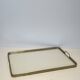 Rectangular Service Tray with Openwork Gallery in Brass. French Work