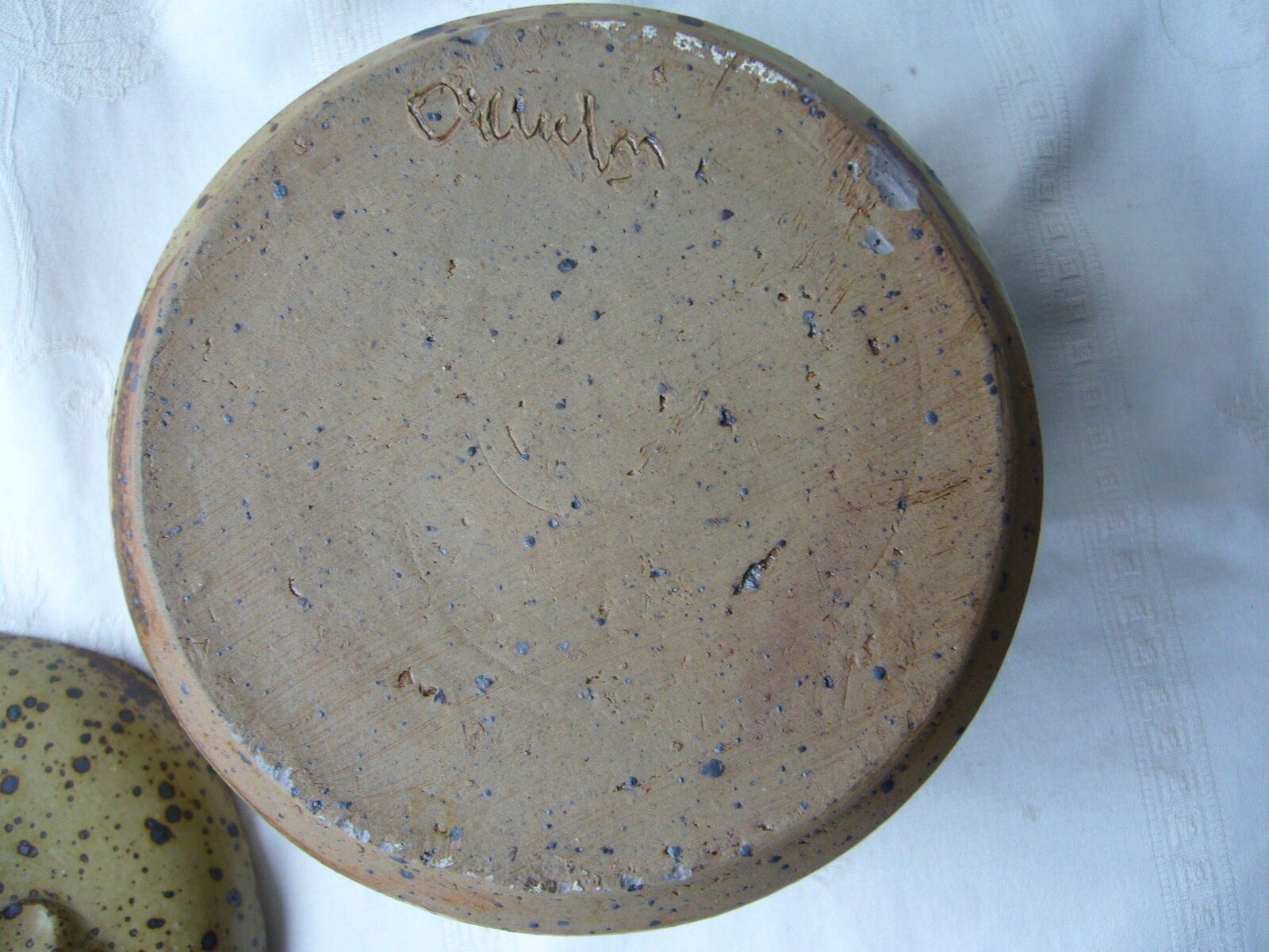 70s ceramic covered pot