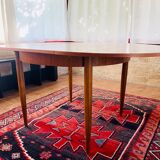 Expandable teak dining table, butterfly extension, circa 60s