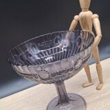 Large purple glass fruit bowl Manage