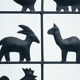 (aft) Atelier des Marolles Touret screen roomdivider wrought iron animals