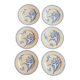 6 Ironstone Flat Plates K G Luneville Tulip Pattern