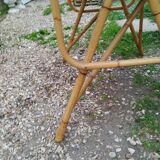 Vintage antique rattan desk