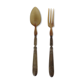 Salad cutlery duo and its box