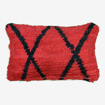 Berber cushion Béni Ouarain red and black