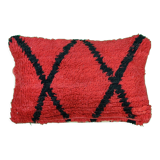Coussin Berbère Béni Ouarain rouge et noir