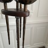 Brutalist hammered wrought iron floor lamp 1940