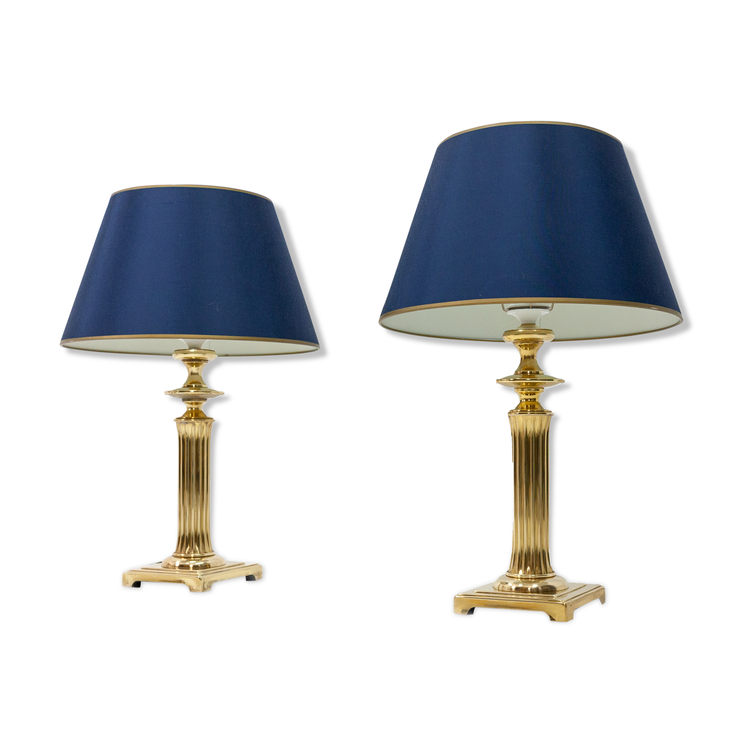 Two brass Herda table lamps