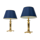 Two brass Herda table lamps