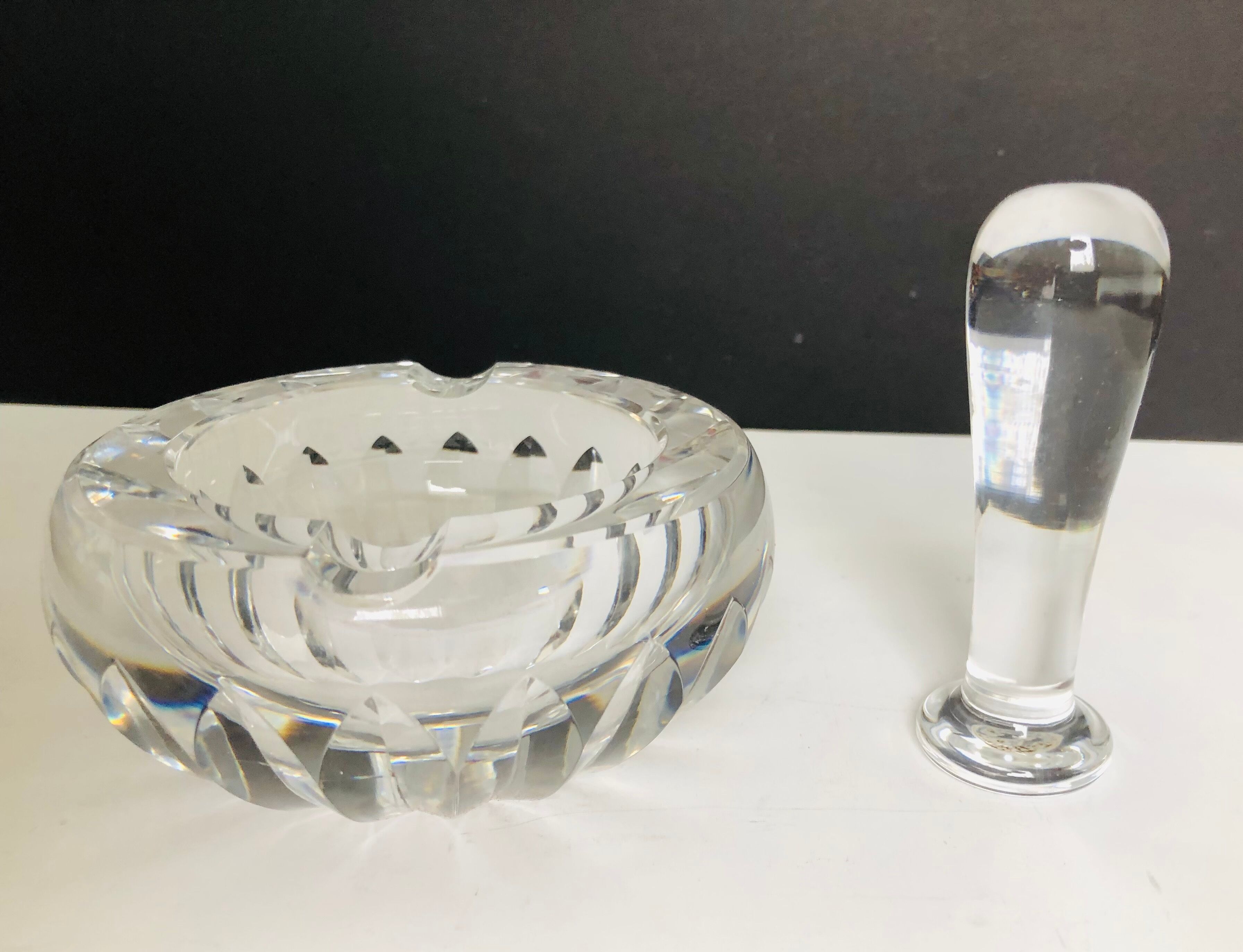 Baccarat crystal ashtray