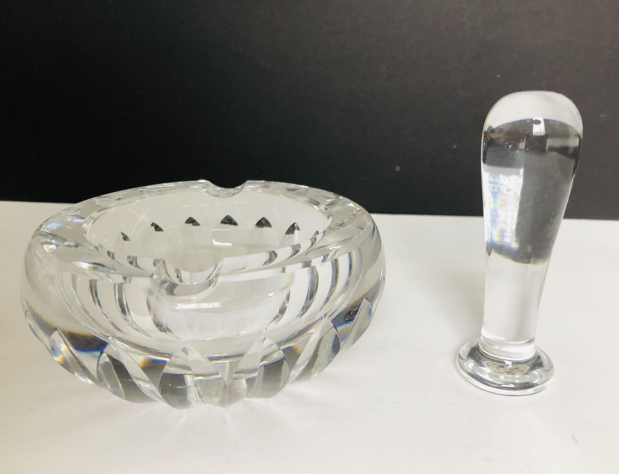 Baccarat crystal ashtray