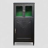 Buffet parisien vitré noir art déco 1930