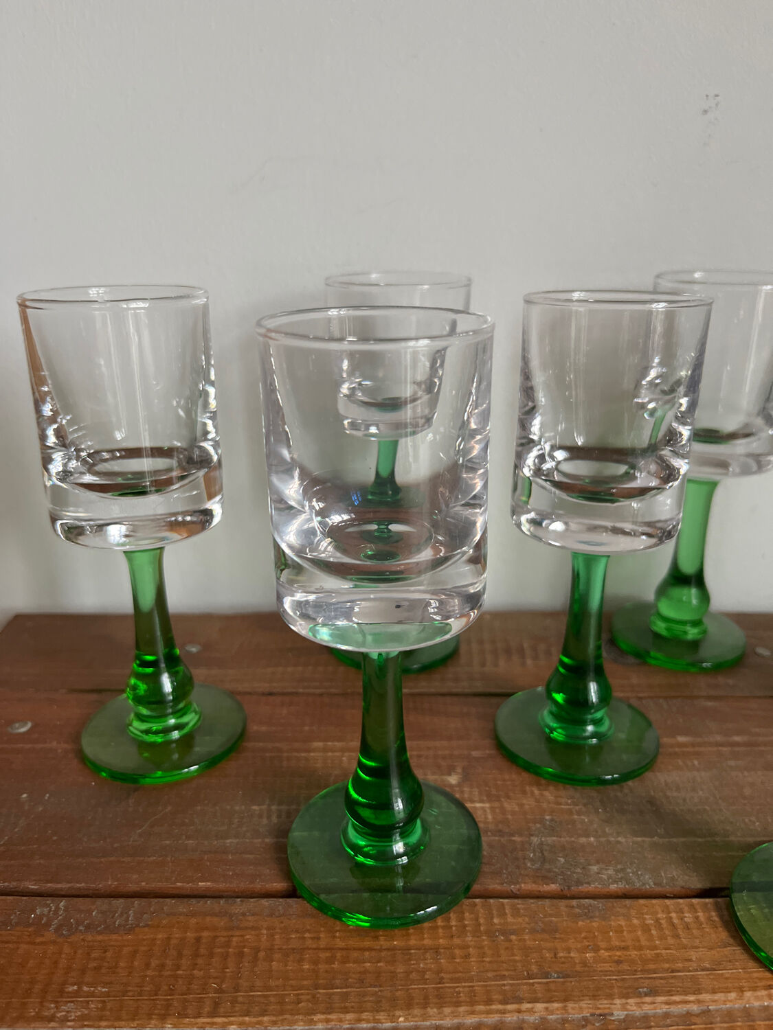 11 stemmed glasses