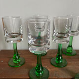 11 stemmed glasses
