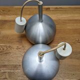 Pair of ball pendant lights from the 70s