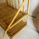 Vintage rattan wall shelf