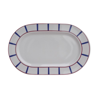 Oval dish in porcelain decoration Basque decoration