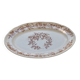 Oval dish from the 19th century in ironstone signed Longchamp "Liserons"