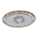 Oval dish from the 19th century in ironstone signed Longchamp "Liserons"