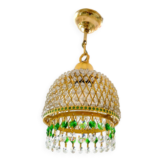 Luster en laiton et cristal