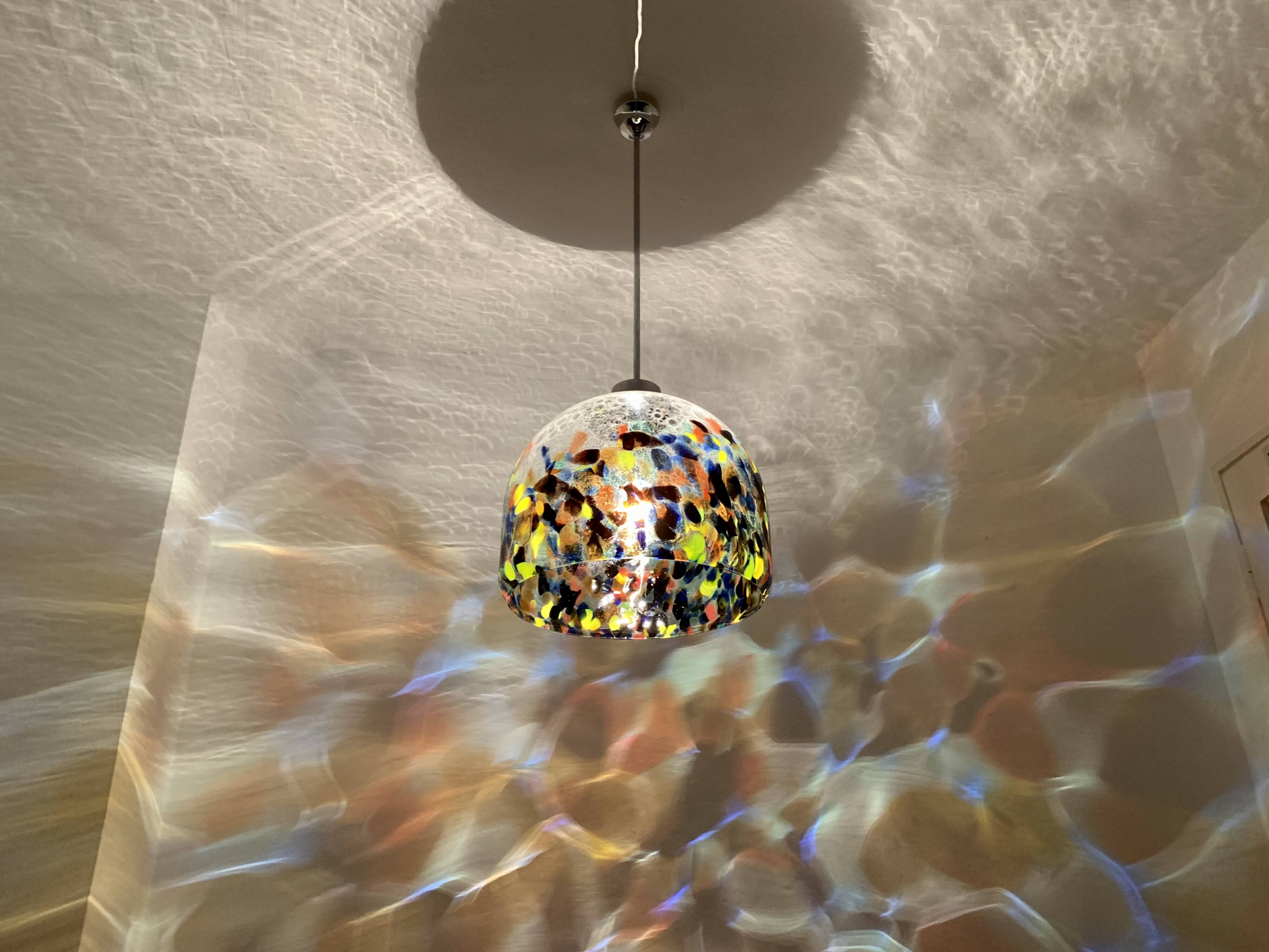 Large Colorful Murano Glass Pendant Lamp