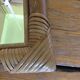 Vintage rattan square mirror
