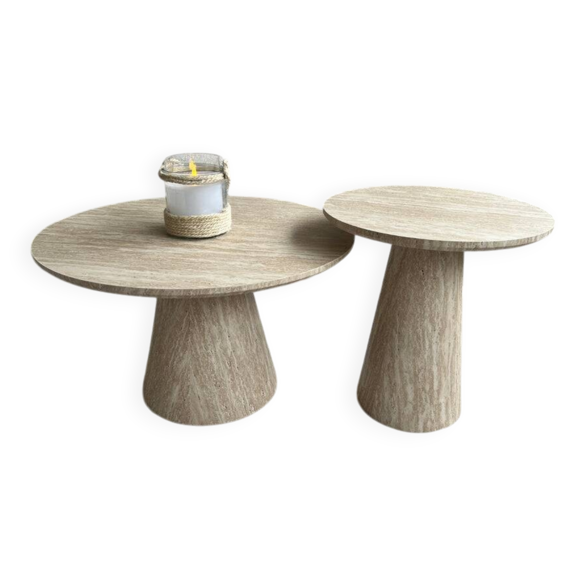 Table Basse Alba Effet Travertin
