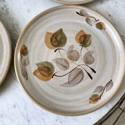 set of 4 sandstone dessert plates Niderviller Doria Ste Radegonde hand painted white years