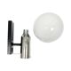 AKA Leuchten wall lamp, 1970s, Space Age chrome sphere, mid-century vintage