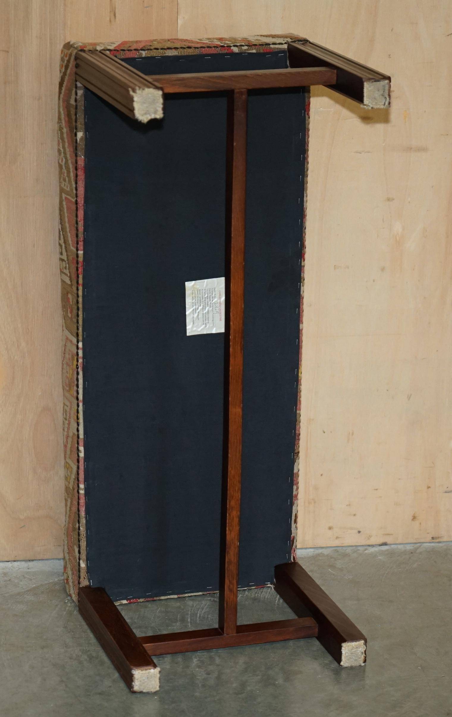 Padded footrest bench in Victorian Kilim style by George Smith