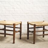 A pair of papercord stools
