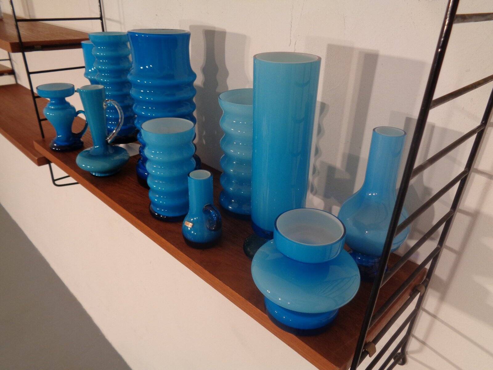 German glass vases by Karl Friedrich, 1960s, set of 11.