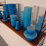 German glass vases by Karl Friedrich, 1960s, set of 11.