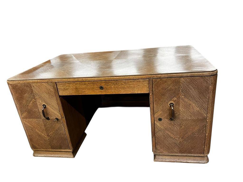 Bureau art déco XL vintage / bureau double face