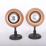 Pair of vintage LITA Eyeball wall lights, 1970s