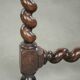 Antique English walnut side/center table with turned legs from around 1680