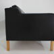 1980s Black Leather 3-Seater Sofa by Stouby, Denmark