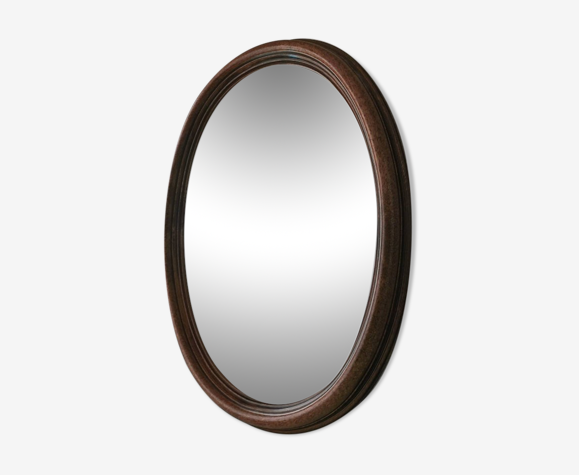 Miroir ovale vintage des années 80