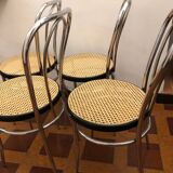 Set of 4 vintage chrome chairs
