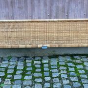 Scandinavian bed foot in bamboo, rattan, and wicker 1990 140cm