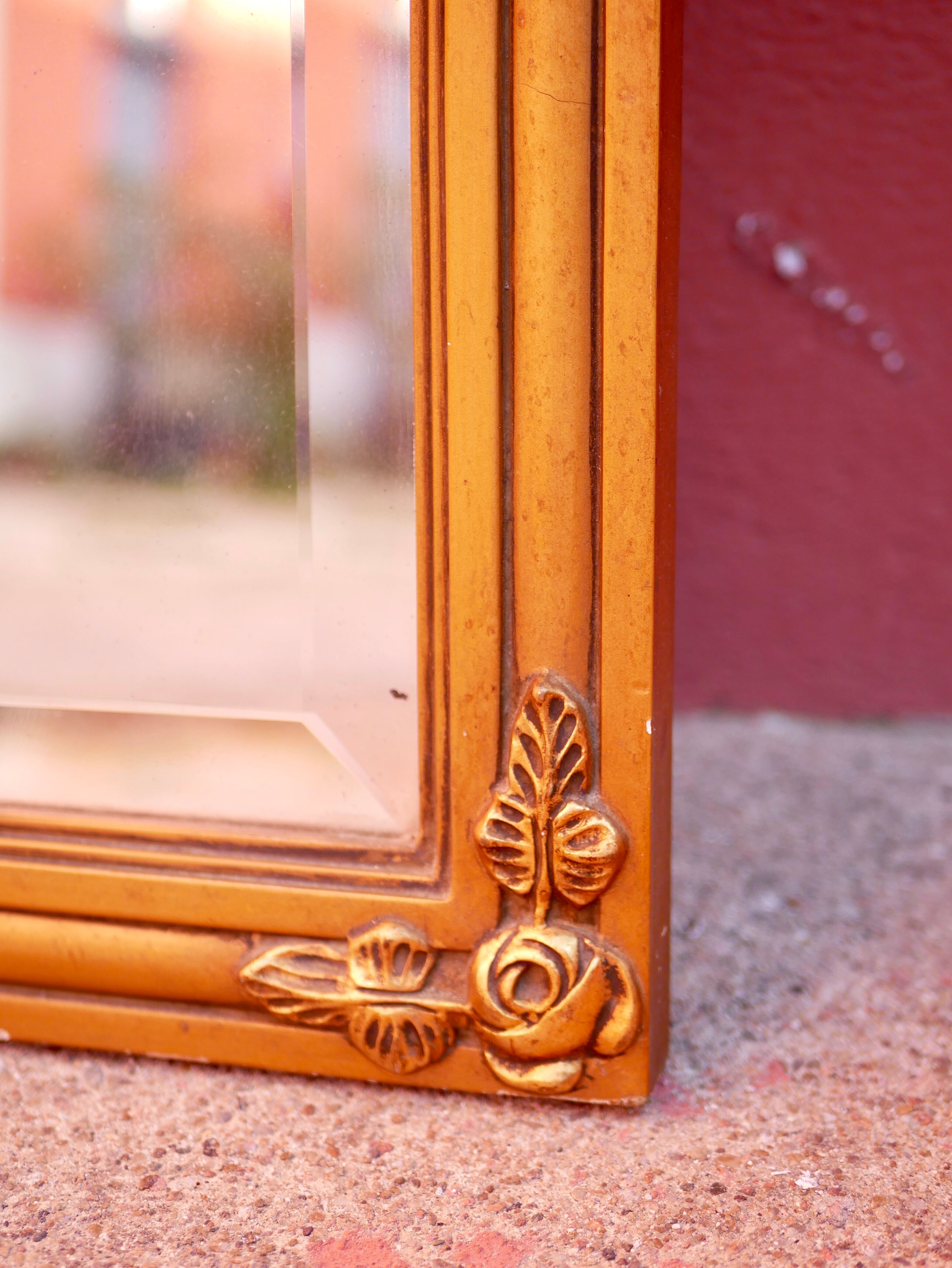 Beveled Art Deco mirror 129x75cm