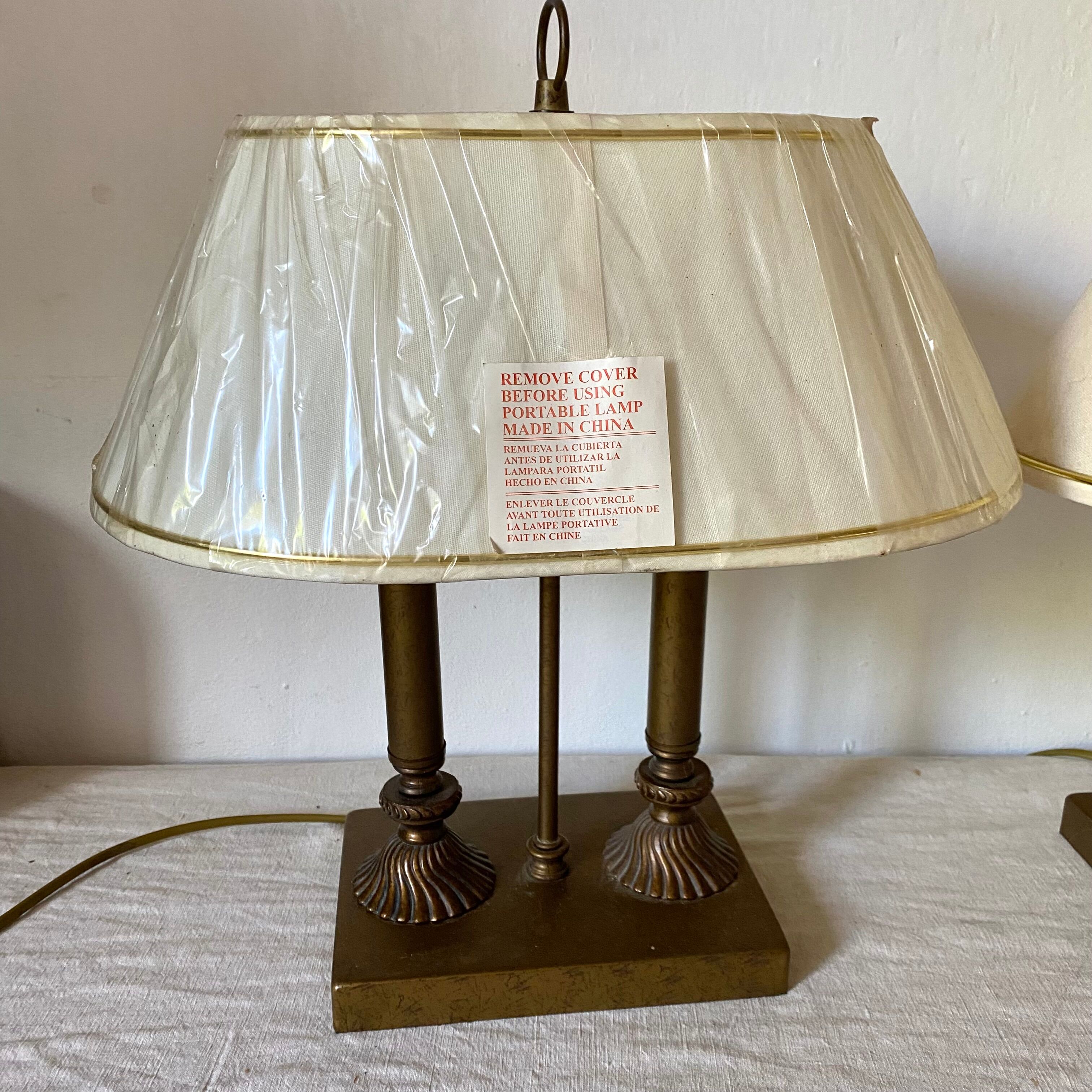 Pair of lamps style hot water bottle touch, 80s