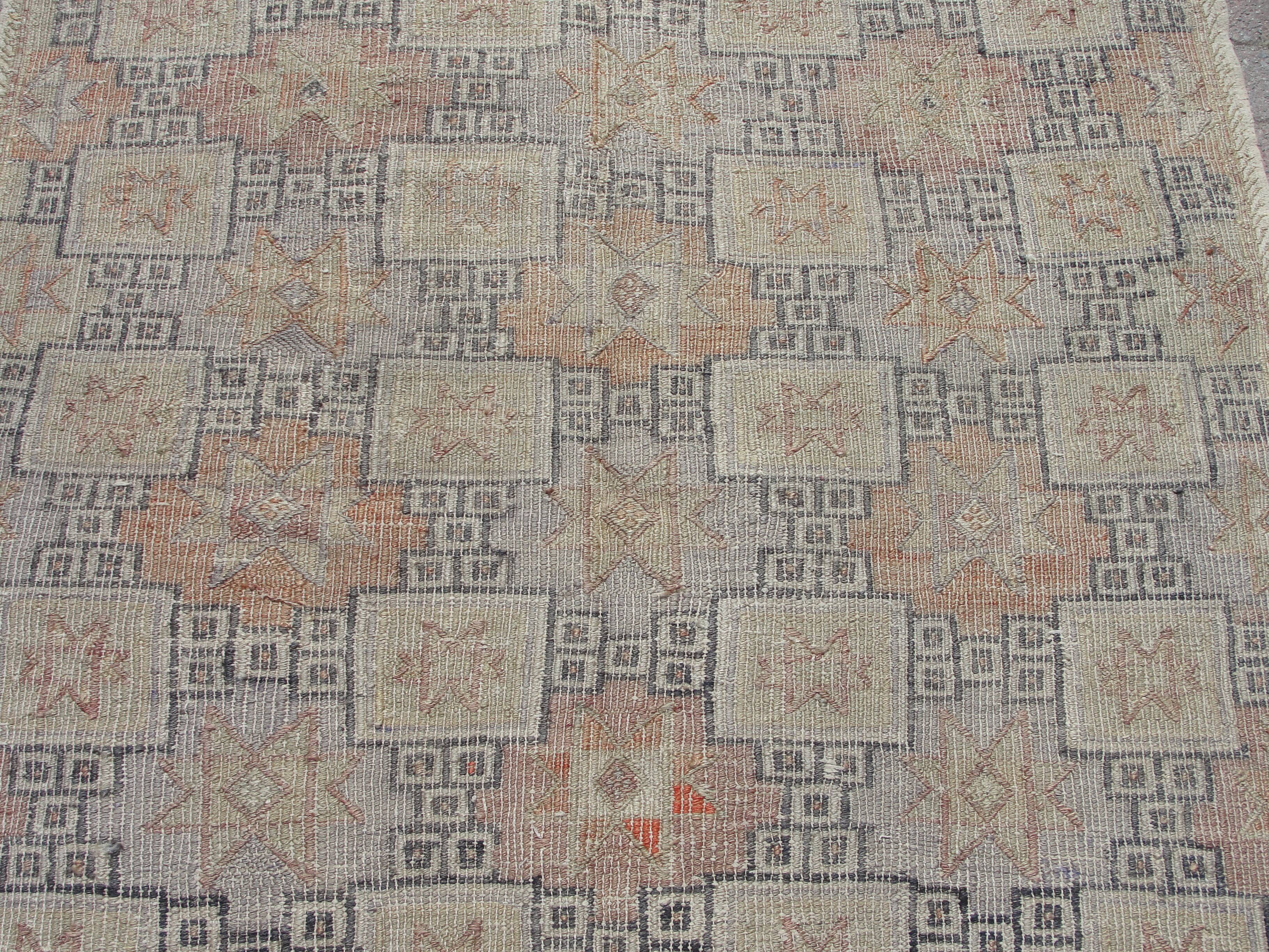 Tapis Kilim en coton fait à la main