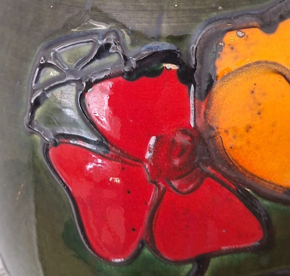 Brutalist large mid century ceramic floor vase, 1960s